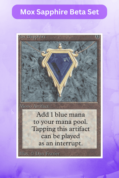 Magic Cards Worth Money - Mox Sapphire Beta Set