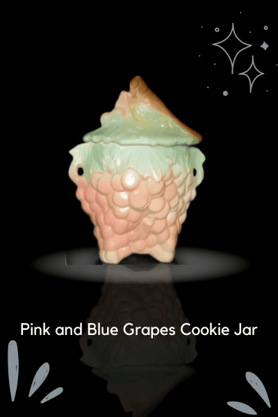 Pink and Blue Grapes Cookie Jar